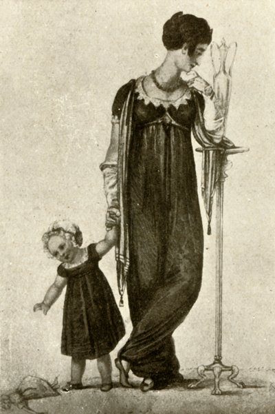 Mourning Dress of Mother and Child, 1809, 1937 by Unbekannt