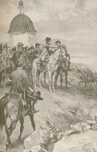 Napoleon and His Staff at Austerlitz, 1896 by Unbekannt