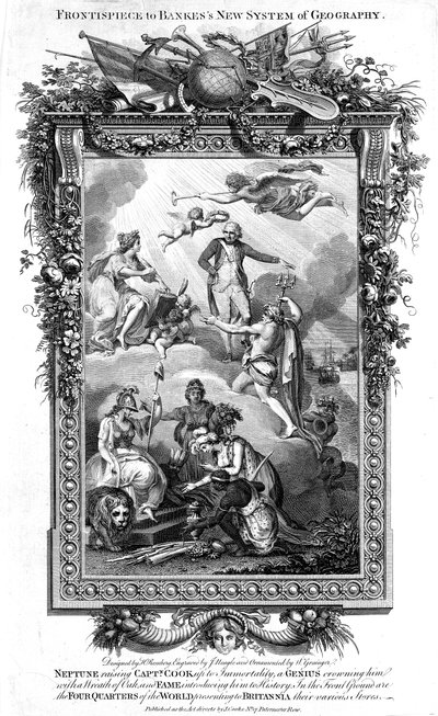 Neptune Raising James Cook to Immortality and Fame by Unbekannt