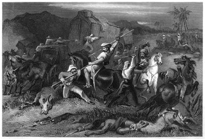 Night Sortie and Attack on Baggage Wagons, 1857, c1860 by Unbekannt