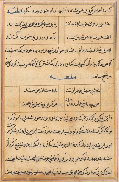 Page from Tales of a Parrot Tuti-nama: Text Page by Unbekannt