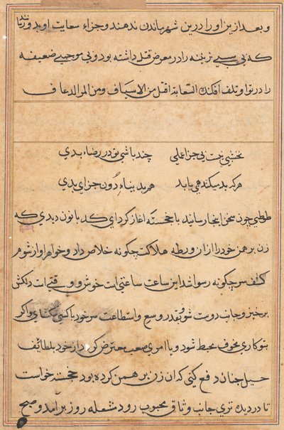 Page from Tales of a Parrot Tuti-nama: text page by Unbekannt