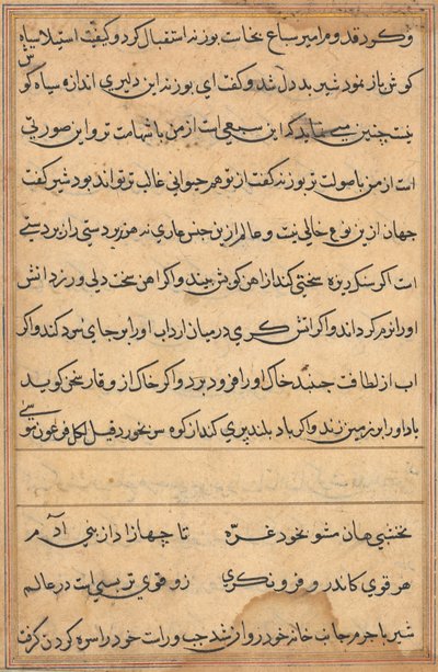 Page from Tales of a Parrot Tuti-nama: text page by Unbekannt