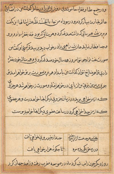 Page from Tales of a Parrot Tuti-nama: text page by Unbekannt