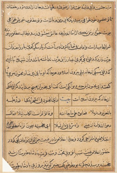 Page from Tales of a Parrot Tuti-nama: Text Page by Unbekannt