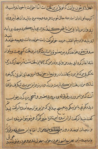 Page from Tales of a Parrot Tuti-nama: text page by Unbekannt