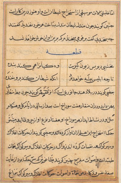 Page from Tales of a Parrot Tuti-nama: text page, c. 1560 by Unbekannt