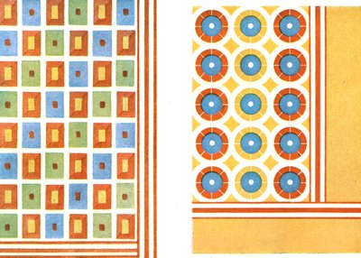 Painted ceiling patterns in the tomb of Nebamon at Thebes, Egypt by Unbekannt