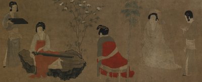 Palace Ladies Tuning a Zither Qin by Unbekannt