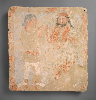 Panel with the god ZeusSerapisOhrmazd and worshiper by Unbekannt