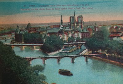 Panorama of the River Seine with Notre-Dame Cathedral and the Île de la Cité, Paris, c1920 by Unbekannt