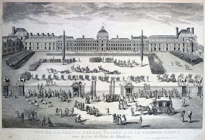 Parade of the Troops during the Grand Parade, Tuileries Palace by Unbekannt
