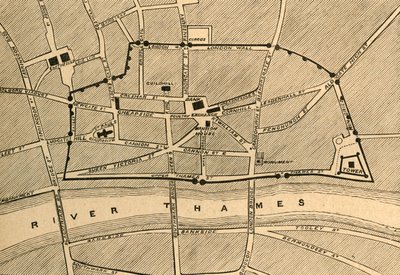 Part of Modern London, Showing the Ancient Wall, 1897 by Unbekannt