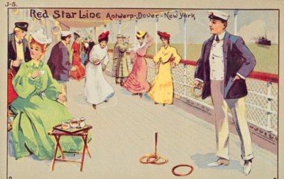 Peg Quoits on Board a Red Star Line Passenger Ship by Unbekannt