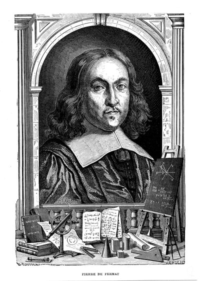 Pierre de Fermat, 17th century French mathematician, 1870 by Unbekannt