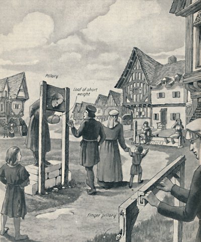 Pillory and Stocks of the Middle Ages by Unbekannt