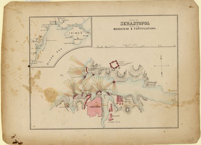 Plan of Sevastopol with Its Roadstead & Fortifications, c. 1858 by Unbekannt