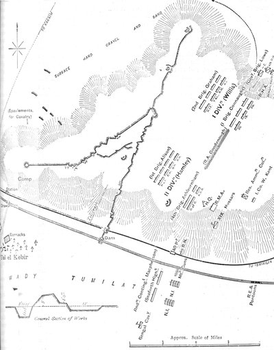 Plan of the Battle of Tel-El-Kebir, September 13, 1882 by Unbekannt