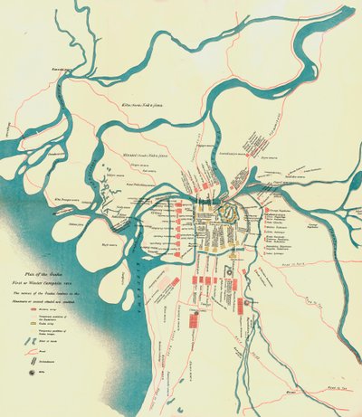Plan of the Osaka First or Winter Campaign, 1614, 1903 by Unbekannt