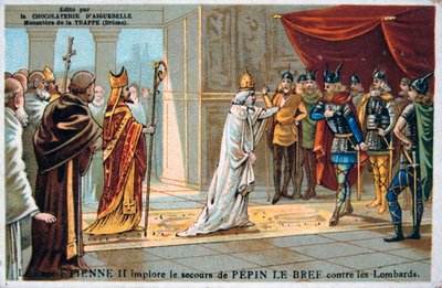 Pope Stephen II Pleads for the Safety of Pepin the Short from the Lombards by Unbekannt