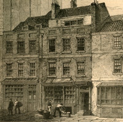 Popes House, Plough Court, Lombard Street 1860 by Unbekannt