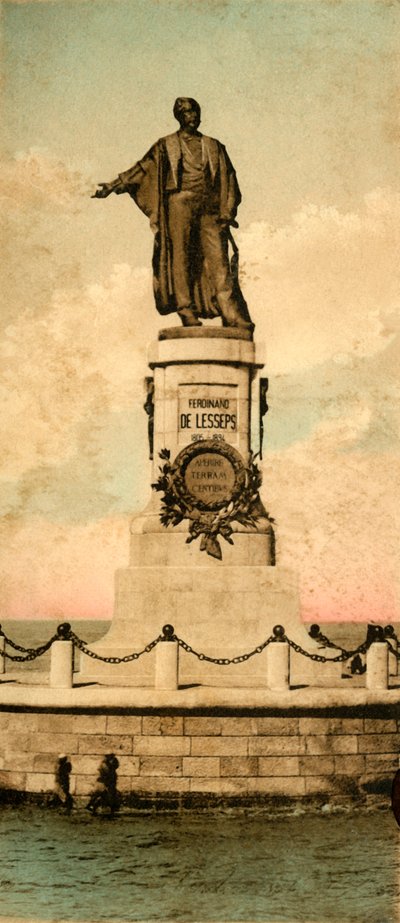 Port Said - Statue of Ferdinand de Lesseps by Unbekannt