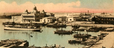 Port Said - The entrance to the canal and Offices to the Company by Unbekannt