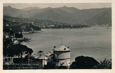 Castello Brown and Panorama of Tigullio Gulf, Portofino by Unbekannt