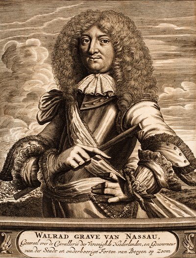 Portrait of Prince Walrad of Nassau-Usingen, From: Schauplatz des Krieges by Unbekannt