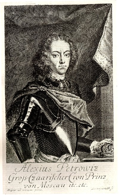 Portrait of Tsarevich Alexei Petrovich of Russia by Unbekannt