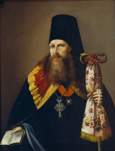 Portrait of Varlaam Denisov, Archbishop of Ural, Mid 19th Century by Unbekannt