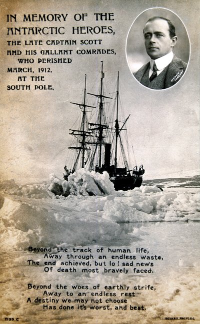 Postcard commemorating Captain Scott