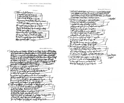 Prologues and text from the manuscript of Corpus Christi plays, 15th century by Unbekannt