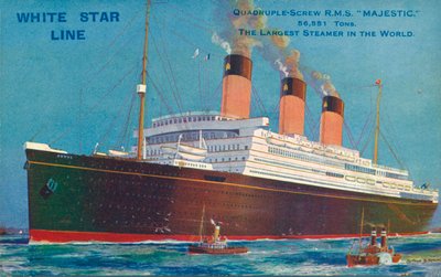 Quadruple-Screw R.M.S Majestic of the White Star Line by Unbekannt