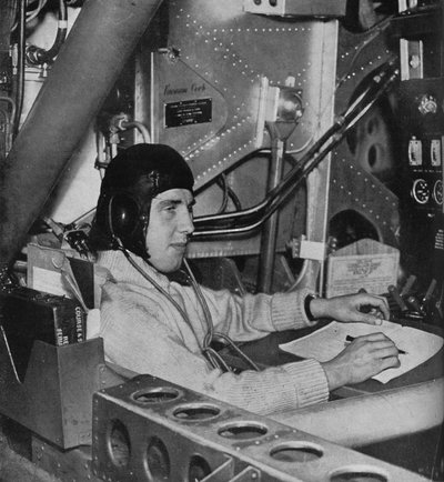 RAF Flight Engineer on Board an Aircraft, c1940 by Unbekannt