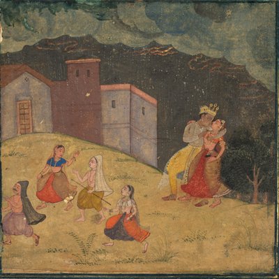 Radha and Krishna Caught in a Storm by Unbekannt