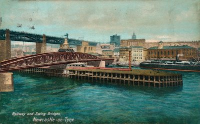 Railway and Swing Bridges, Newcastle-upon-Tyne by Unbekannt