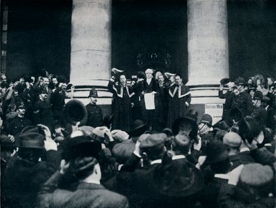 Reading the Proclamation of the War Against Turkey from the Royal Exchange, London by Unbekannt