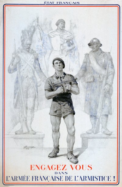Recruitment Poster for the French Army of the Armistice, 1940-1942 by Unbekannt