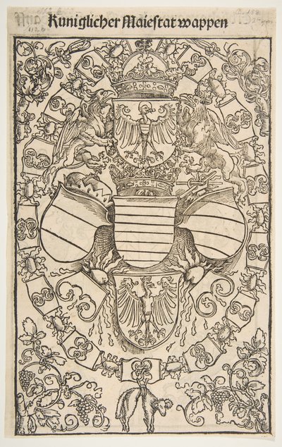 Coat of Arms of Maximilian I as King of the Romans (Recto) / Coat of Arms of Florian (Verso) by Unbekannt
