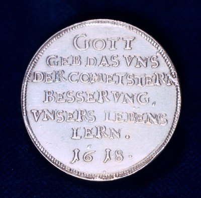Reverse of a medal commemorating the brilliant comet of November 1618 by Unbekannt