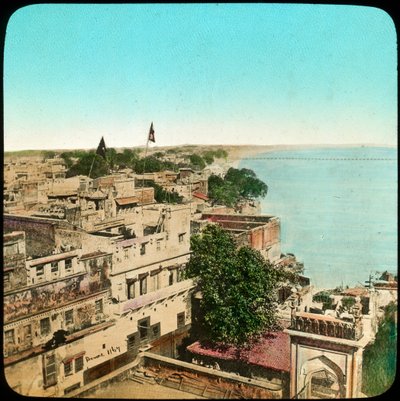 River Ganges from the Aurangzeb Mosque, Benares, India, Late 19th or Early 20th Century by Unbekannt