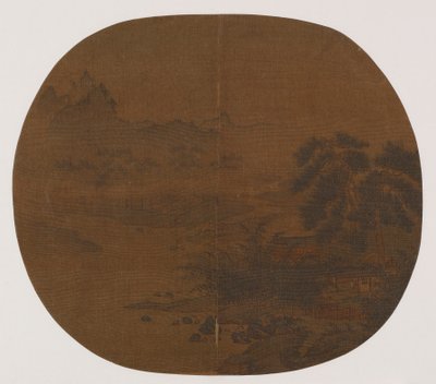 Riverside Dwelling Among Pines and Bamboo by Unbekannt