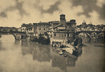 Roma - Tiberine Island and the ancient Bridges Caestius and Fabritius, 1910 by Unbekannt