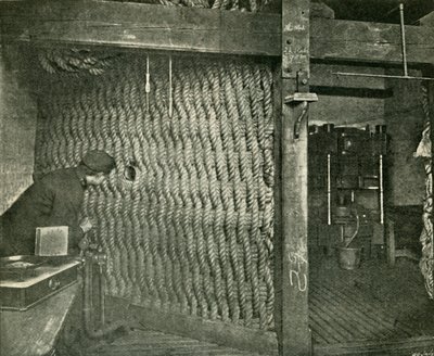 Rope Screen Used for Protection While Pressing Explosive Gun-Cotton by Unbekannt