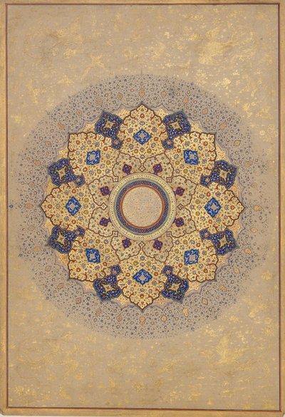 Rosette Bearing the Names and Titles of Shah Jahan, Folio from the Shah Jahan Album by Unbekannt