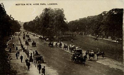 Rotten Row, Hyde Park, London, late 19th-early 20th century by Unbekannt