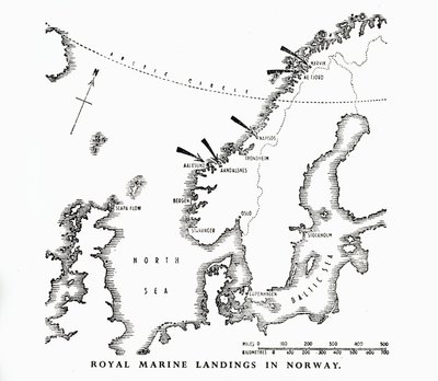 Royal Marine landings in Norway, World War II by Unbekannt