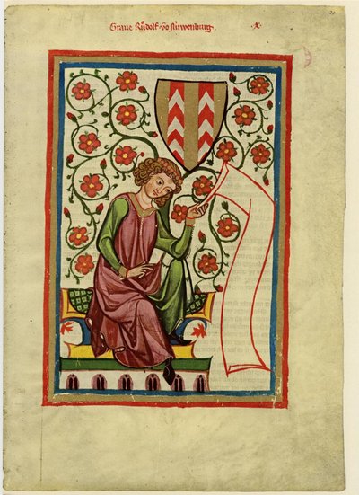 Rudolf II of Fenis from the Codex Manesse by Unbekannt