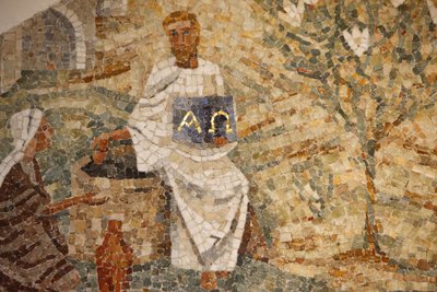 Saint-Maurice abbey basilica, Mosaic: Jesus and the Samaritan at Jacob